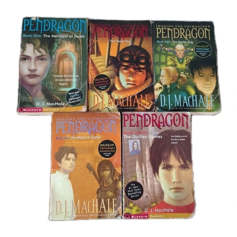 Pendragon Book Lot 1 3 4 6 7 DJ‎ MacHale Fantasy Series Paperback Set